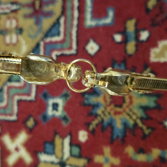 ❤ VINTAGE | Brass Equestrian Horse Head Bit Ring Goldtone Belt - Picture 5 of 11